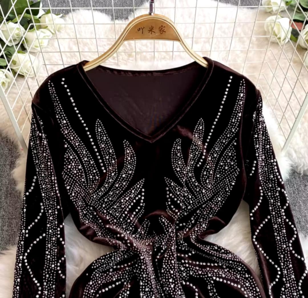 Robe en velours élégante