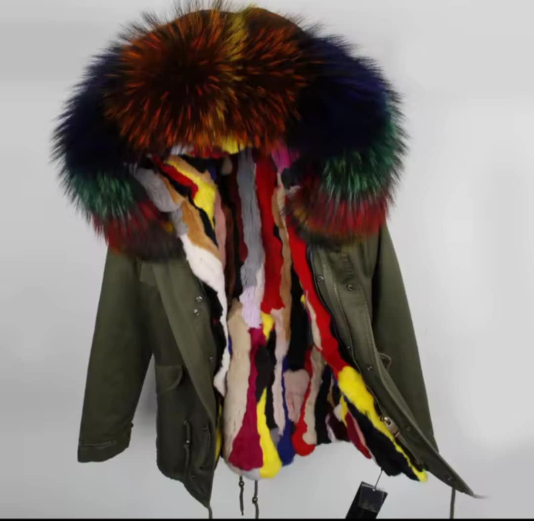 Manteau Insane court en fourrure véritable luxury