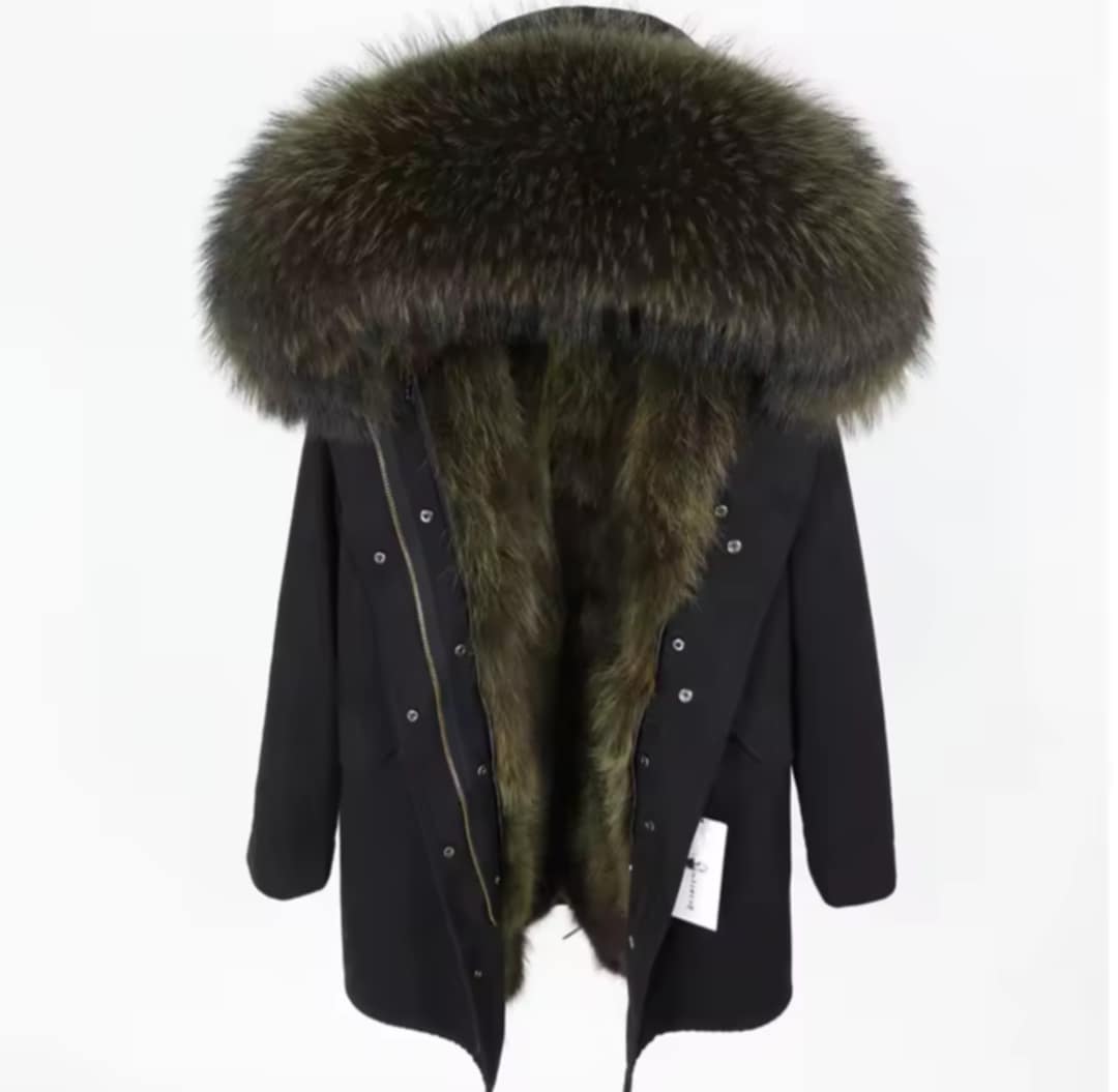 Manteau insane en fourrure véritable grande taille luxury