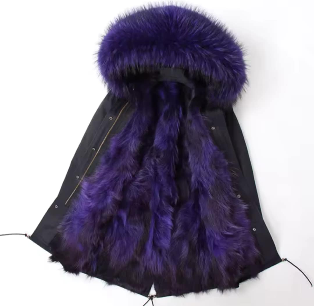 Manteau insane en fourrure véritable grande taille luxury