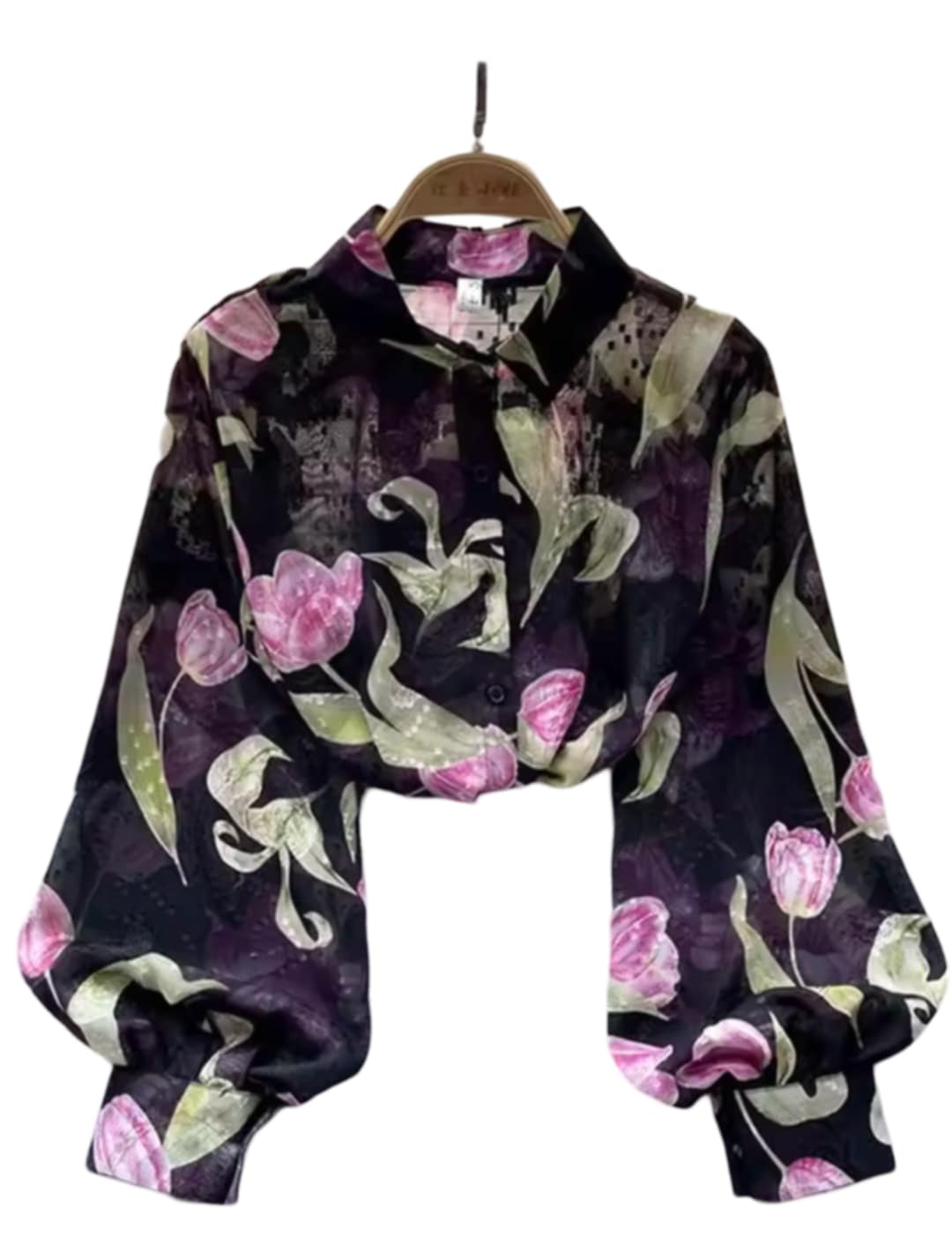 Chemise du printemps en mousseline fleurie
