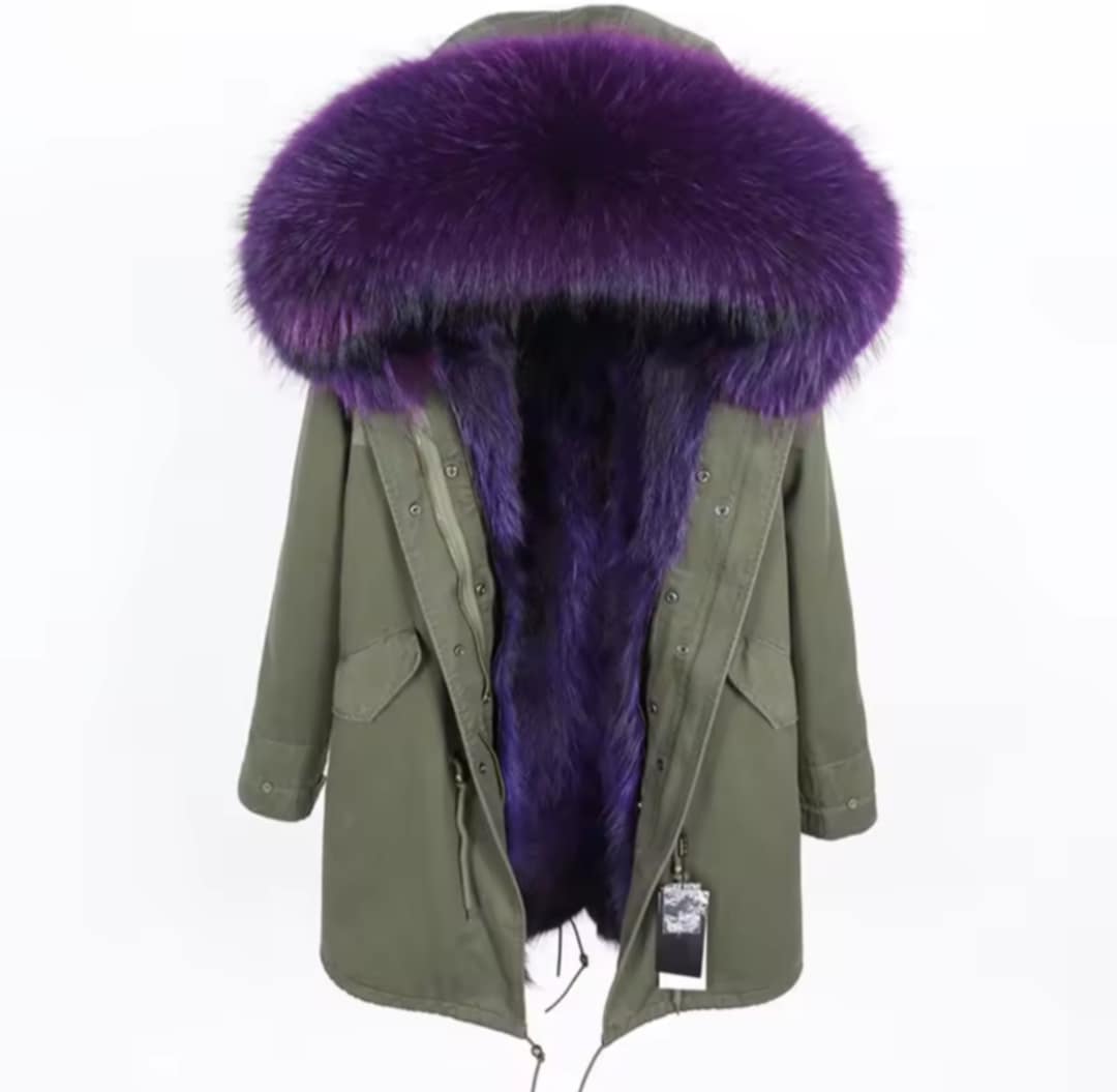 Manteau insane en fourrure véritable grande taille luxury