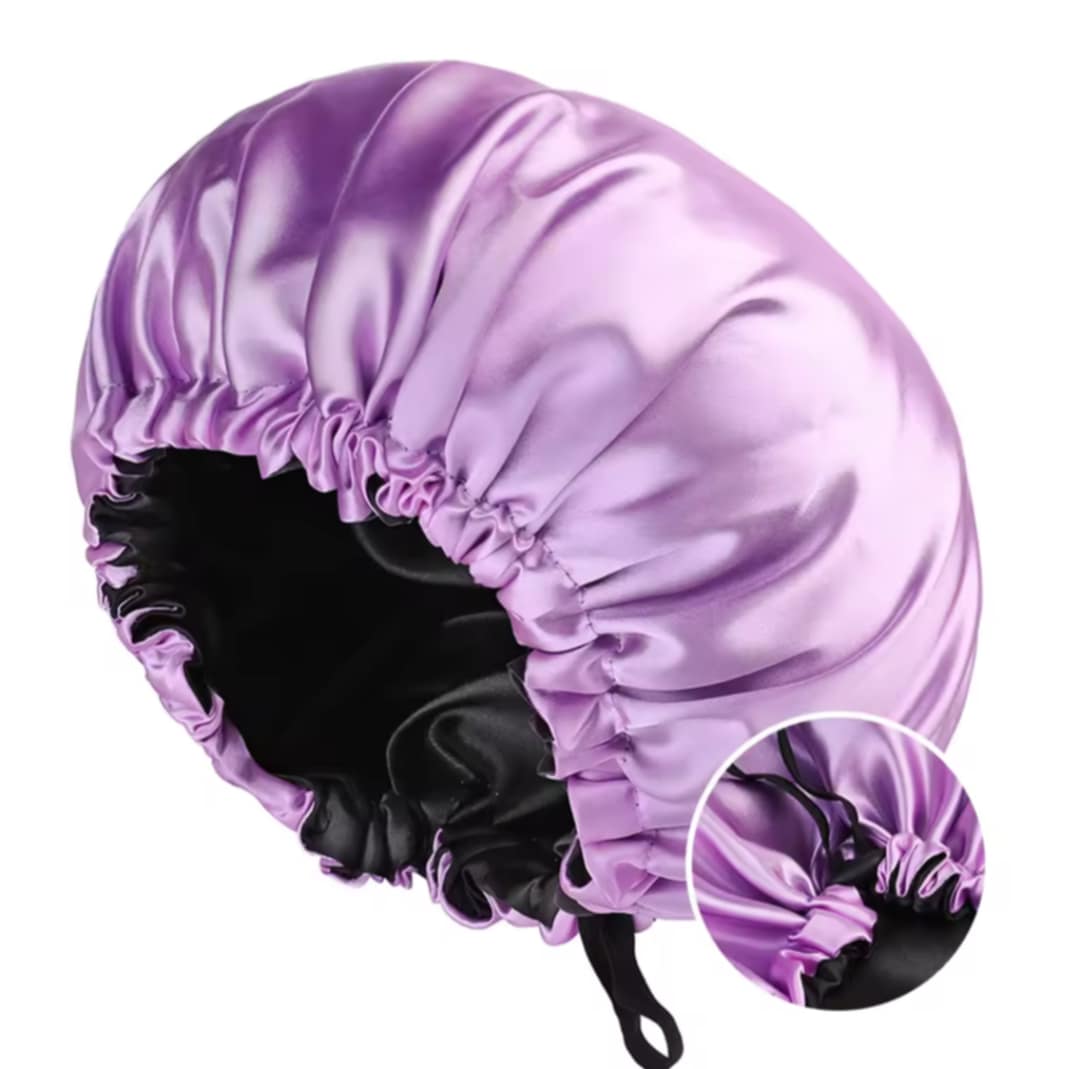 Bonnet de protection en satin pour extensions capillaires