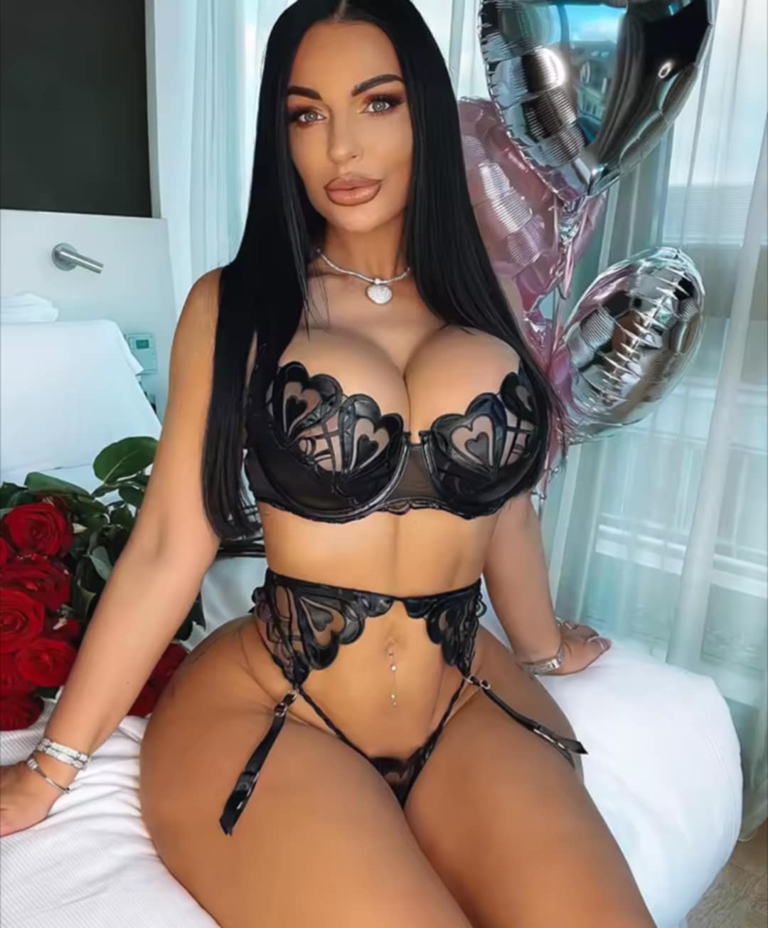 Lingerie black & Heart