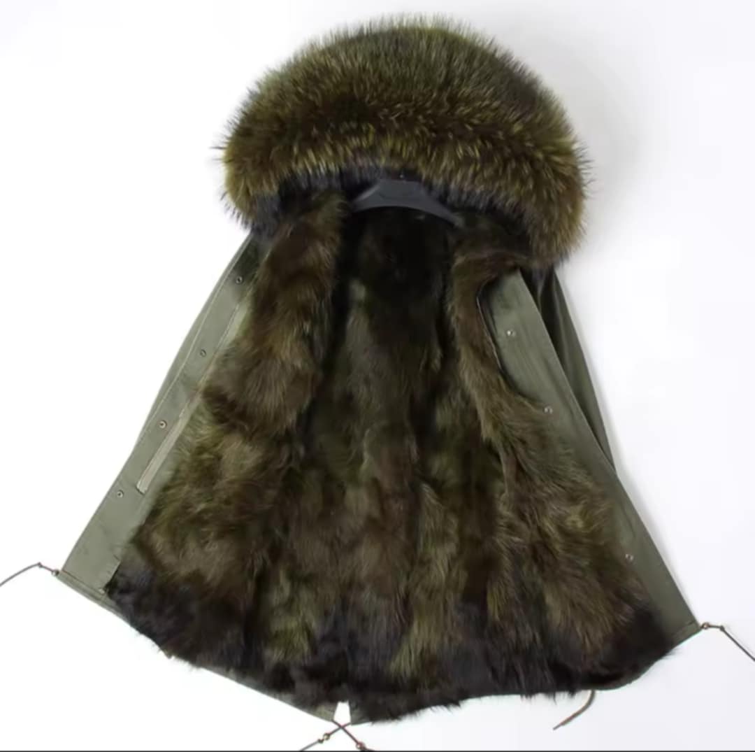 Manteau insane en fourrure véritable grande taille luxury