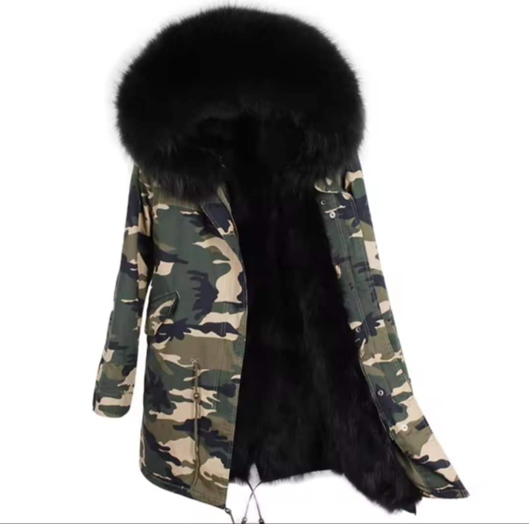 Manteau insane en fourrure véritable grande taille luxury