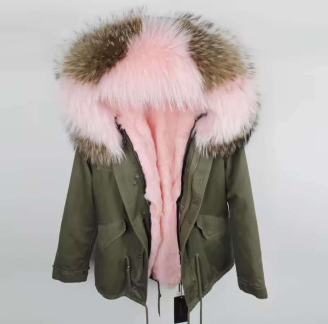 Manteau Insane court en fourrure véritable luxury