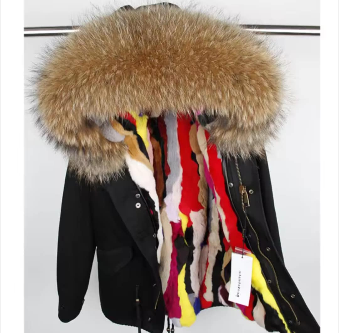 Manteau Insane court en fourrure véritable luxury