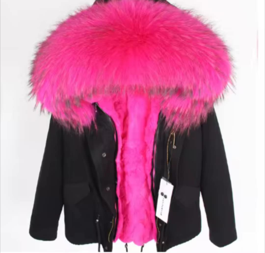 Manteau Insane court en fourrure véritable luxury