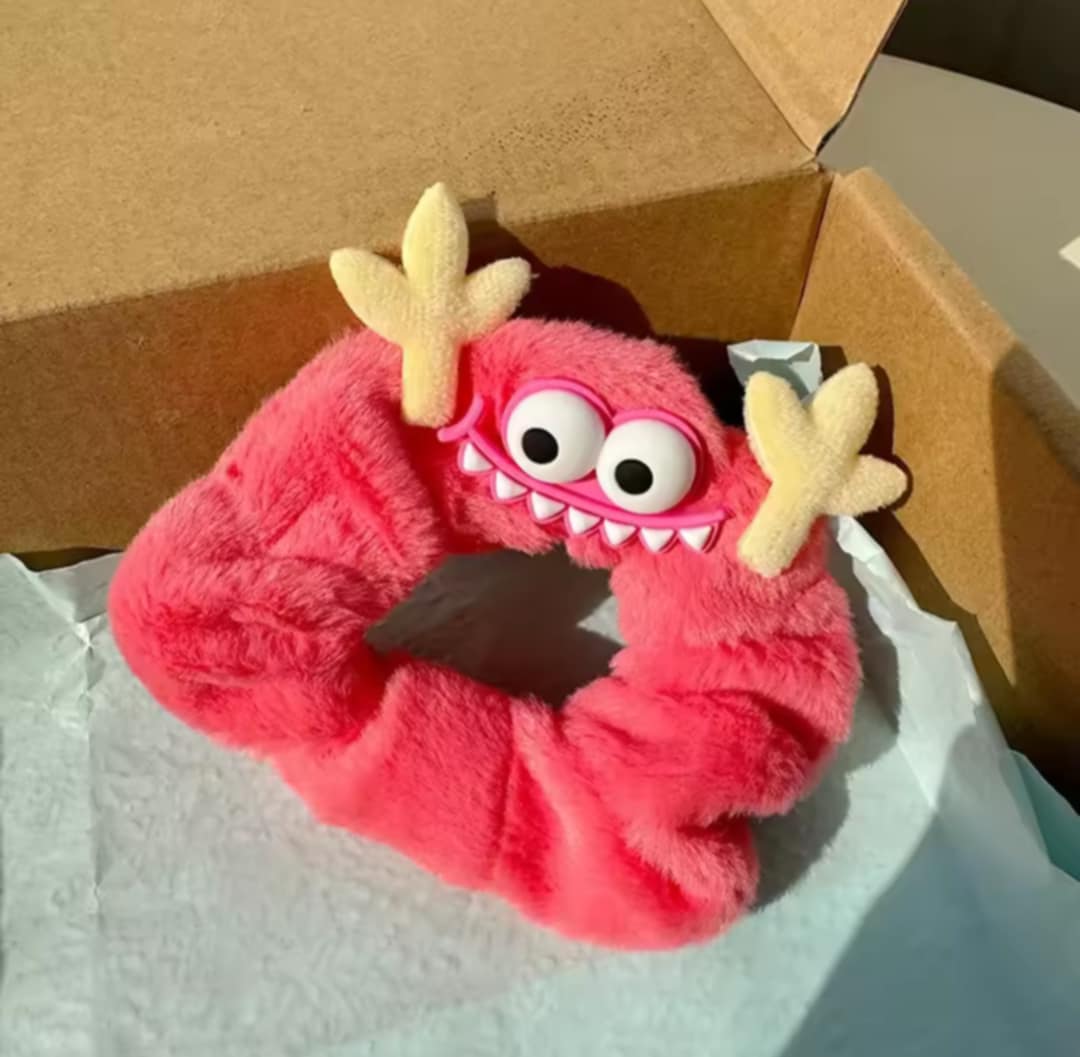 Lot de 4 chouchous en peluche monstre