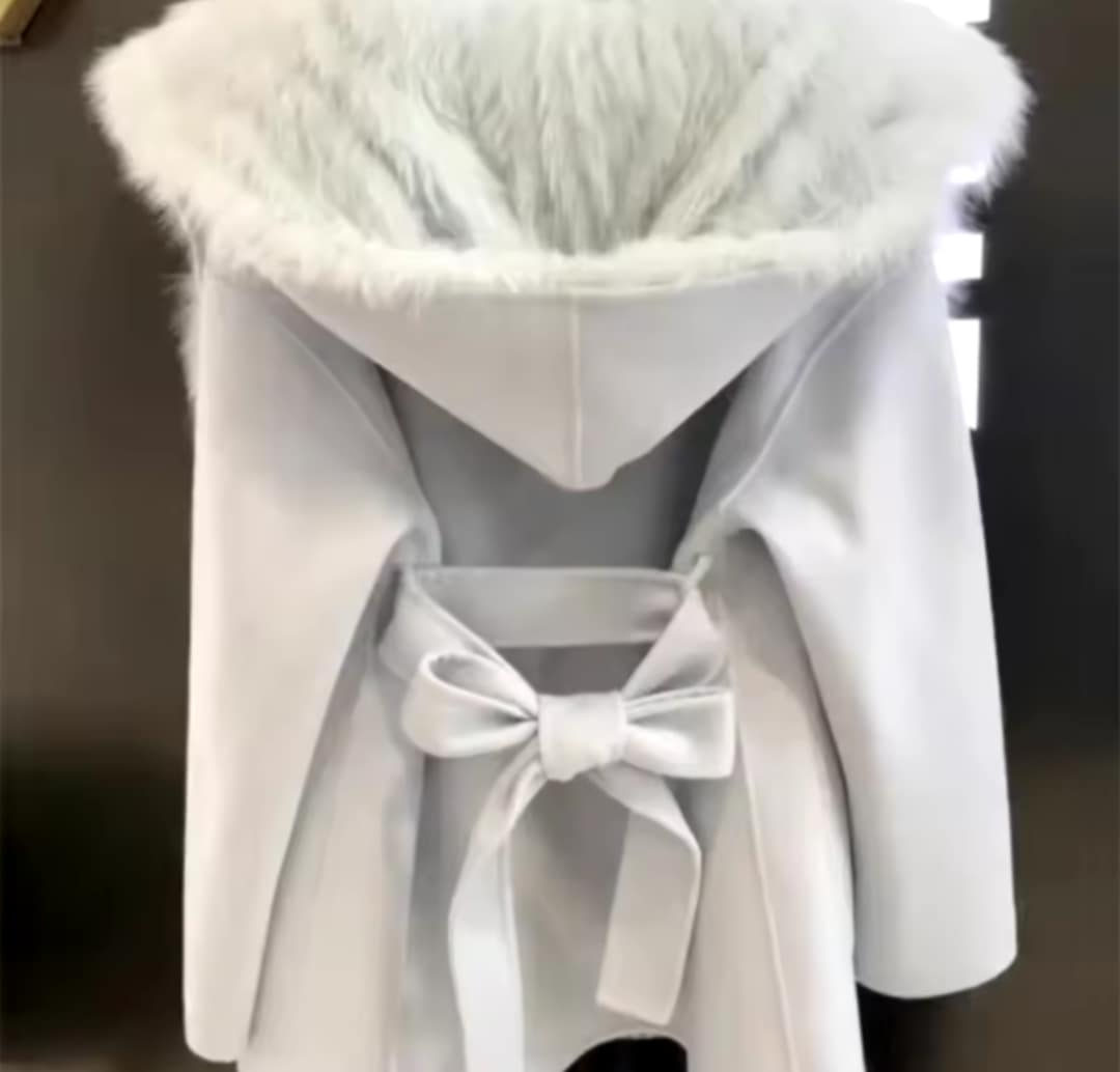 Manteau de laine chic avec ceinture pour femme