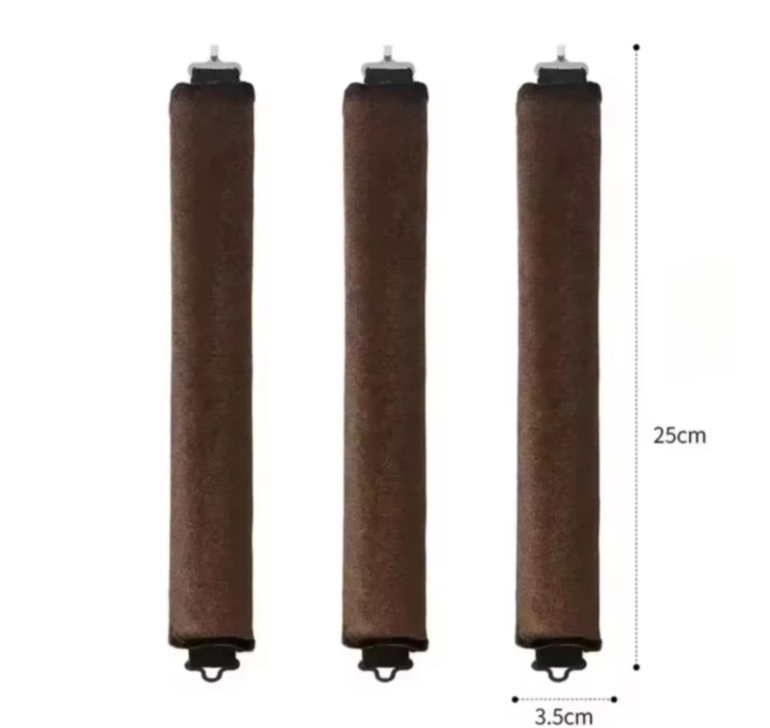 Rouleaux bigoudis de luxe en velours 3 pièces
