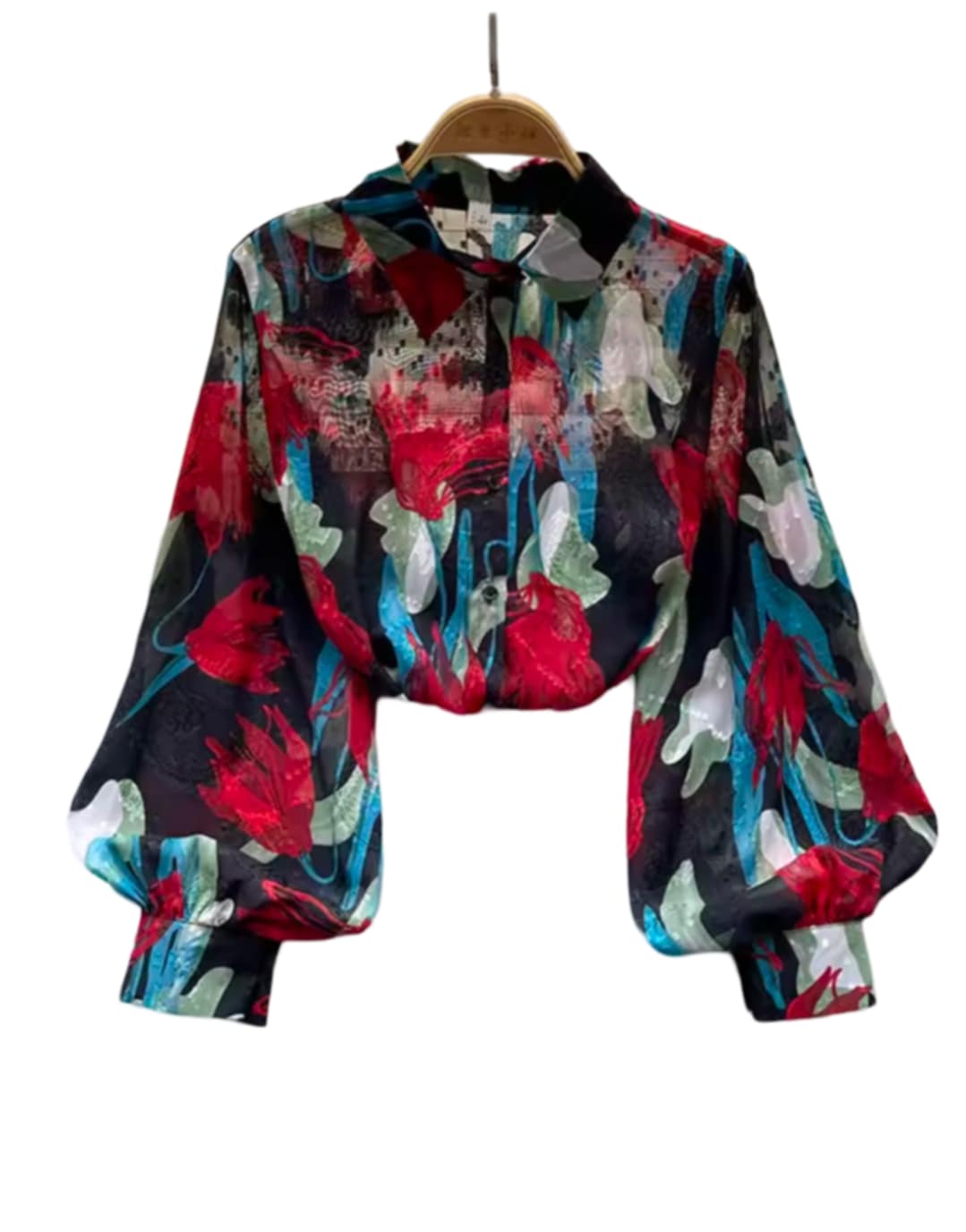 Chemise du printemps en mousseline fleurie