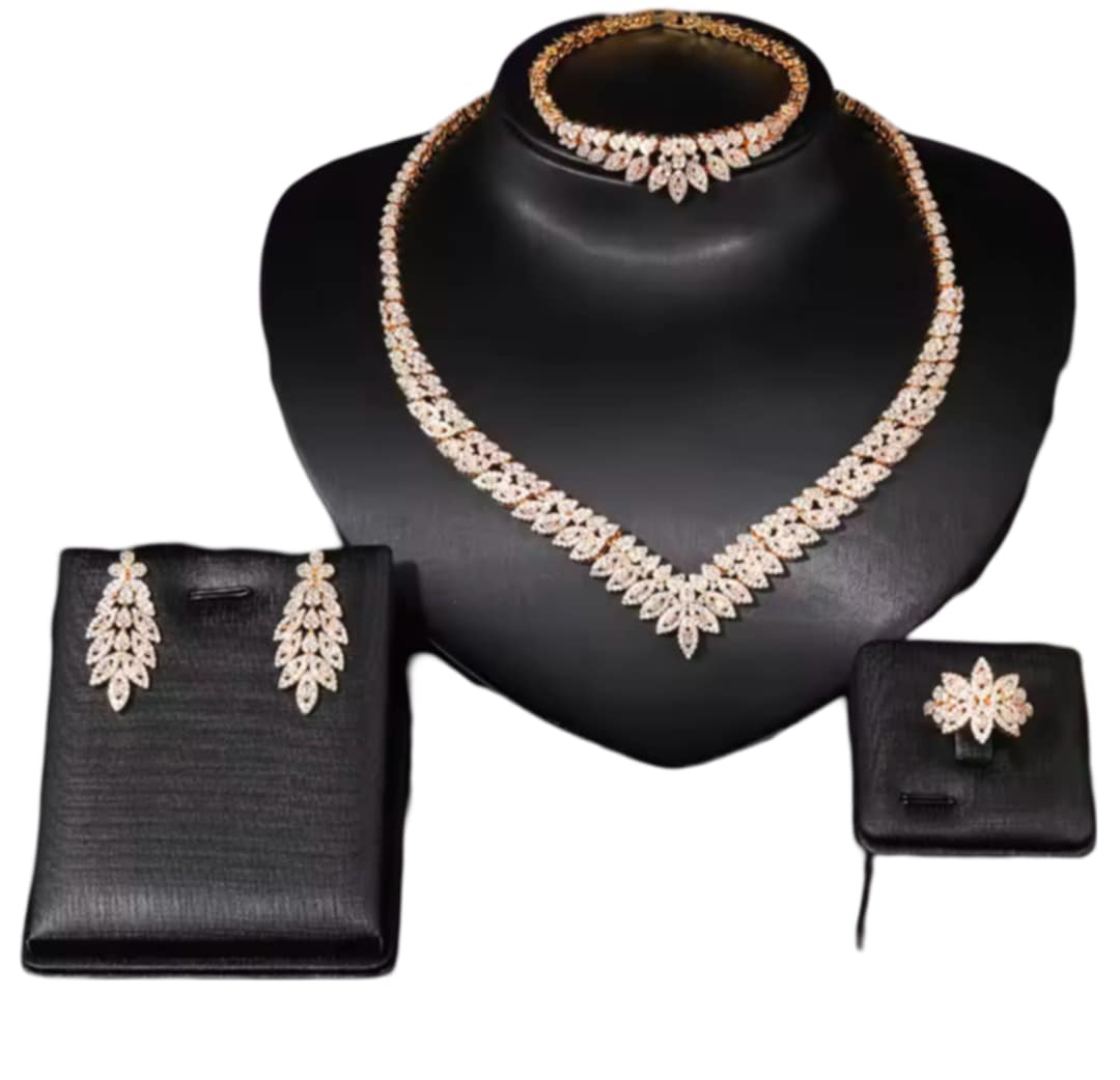 Ensemble de bijoux de luxe pour la mariée