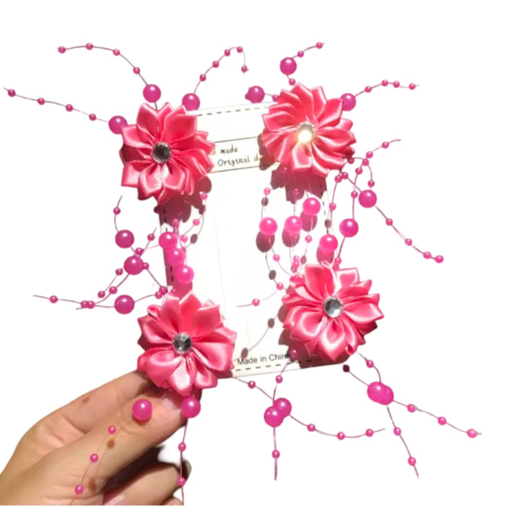 Pinces à cheveux en fleur de cristal