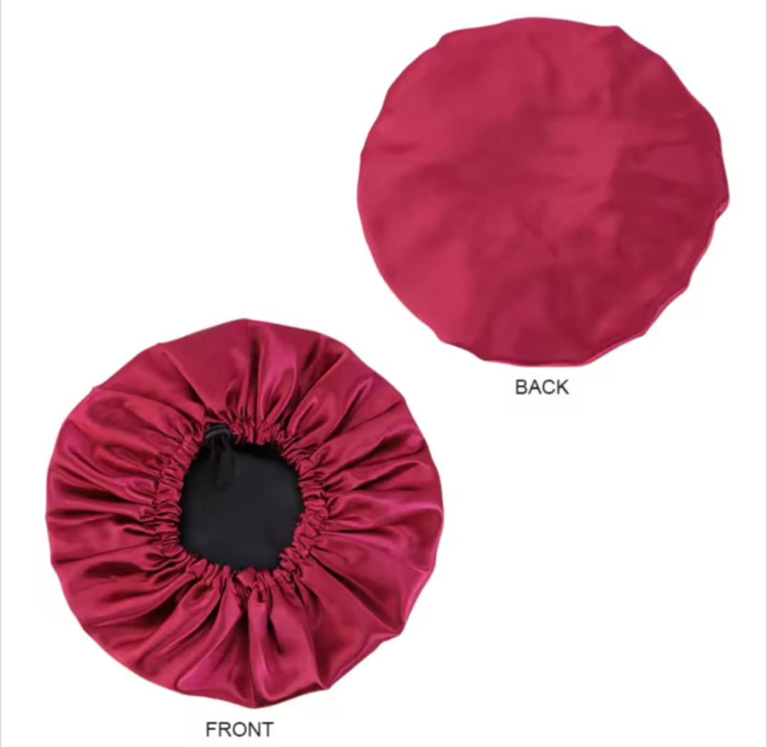 Bonnet de protection en satin pour extensions capillaires
