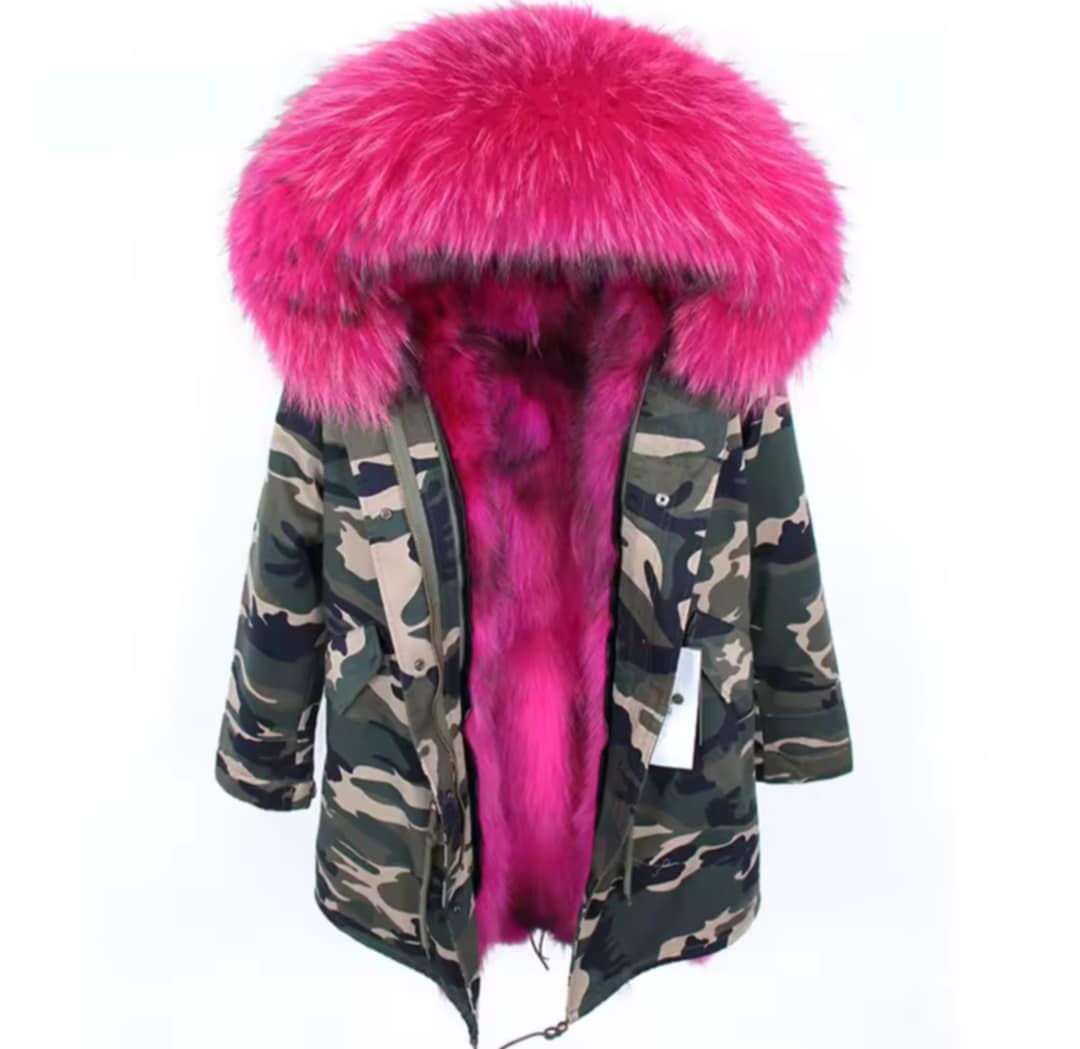 Manteau insane en fourrure véritable grande taille luxury