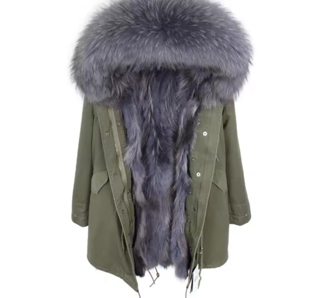 Manteau insane en fourrure véritable grande taille luxury