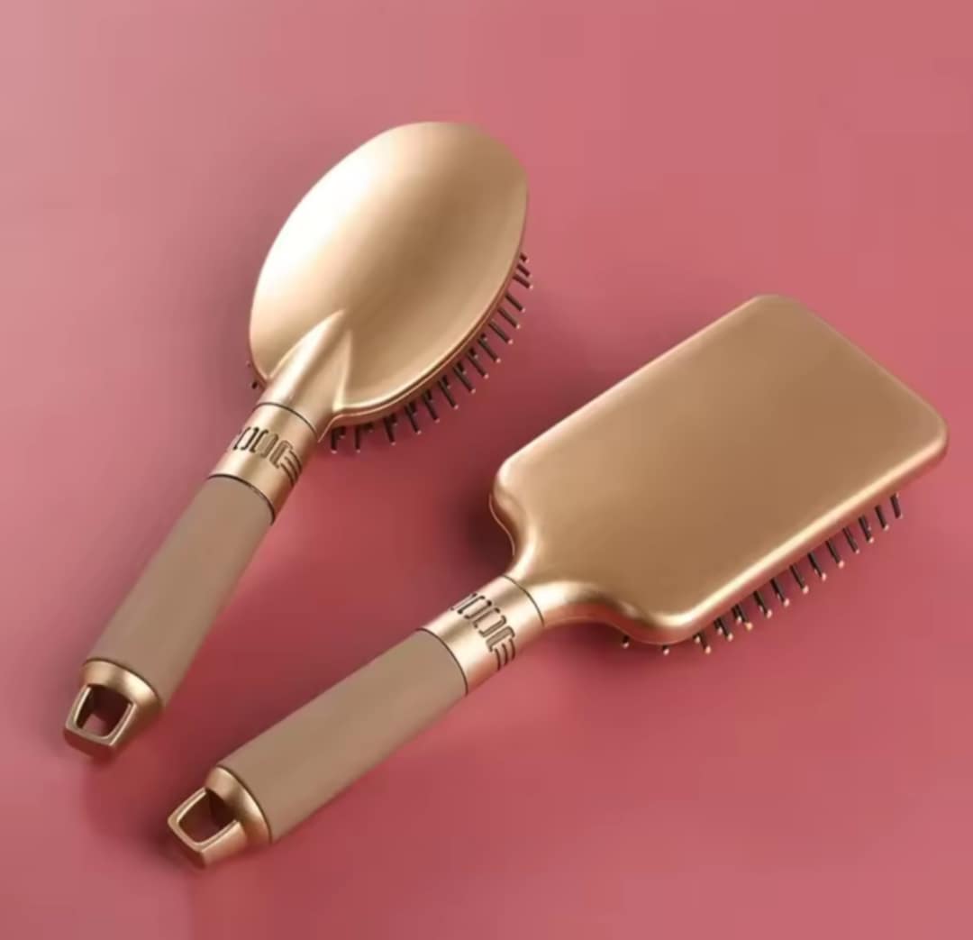 Ensemble de 3 brosses à cheveux or