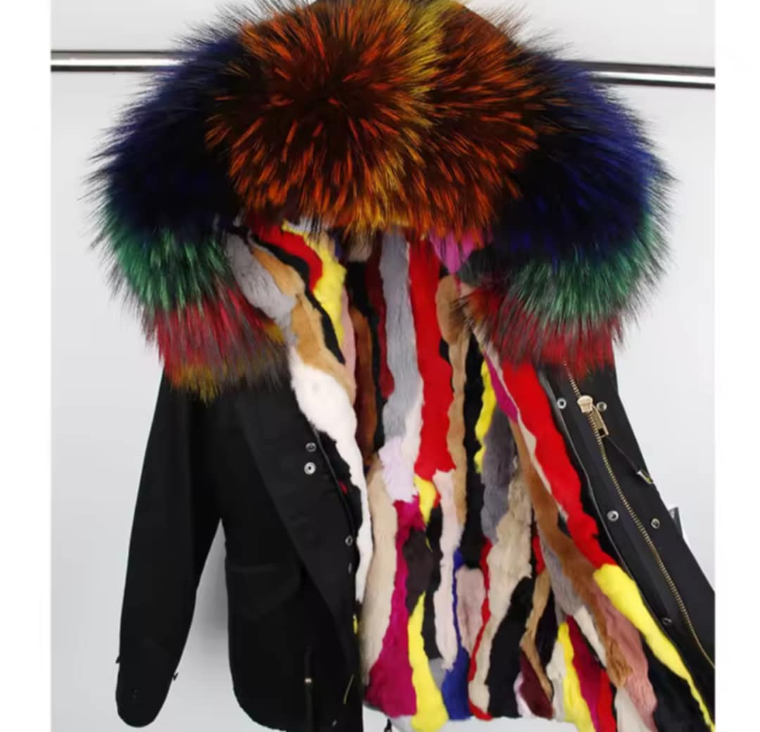 Manteau Insane court en fourrure véritable luxury