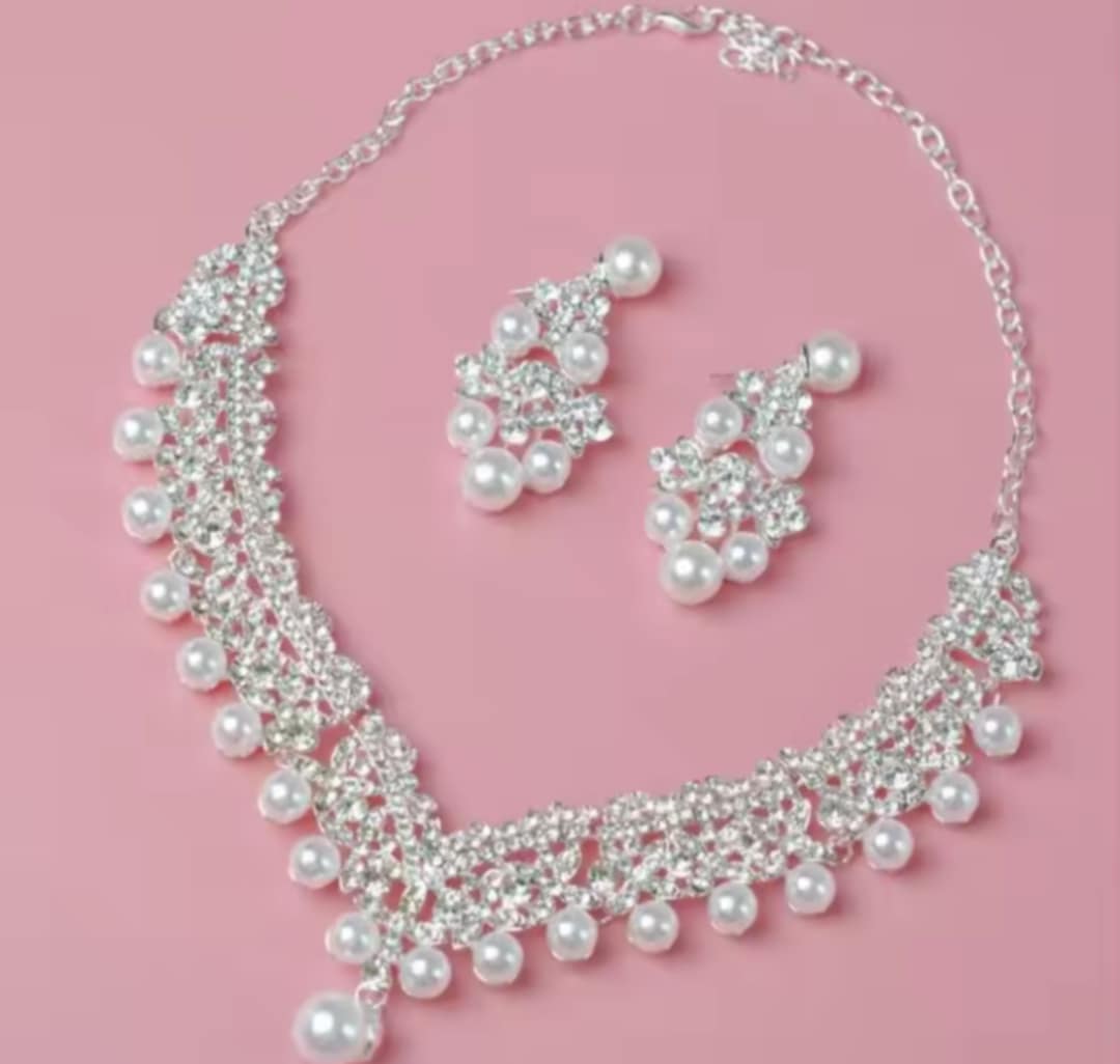 Ensemble de bijoux de mariée en perles