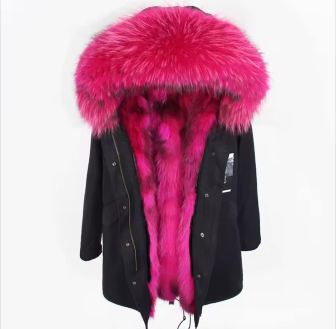 Manteau insane en fourrure véritable grande taille luxury