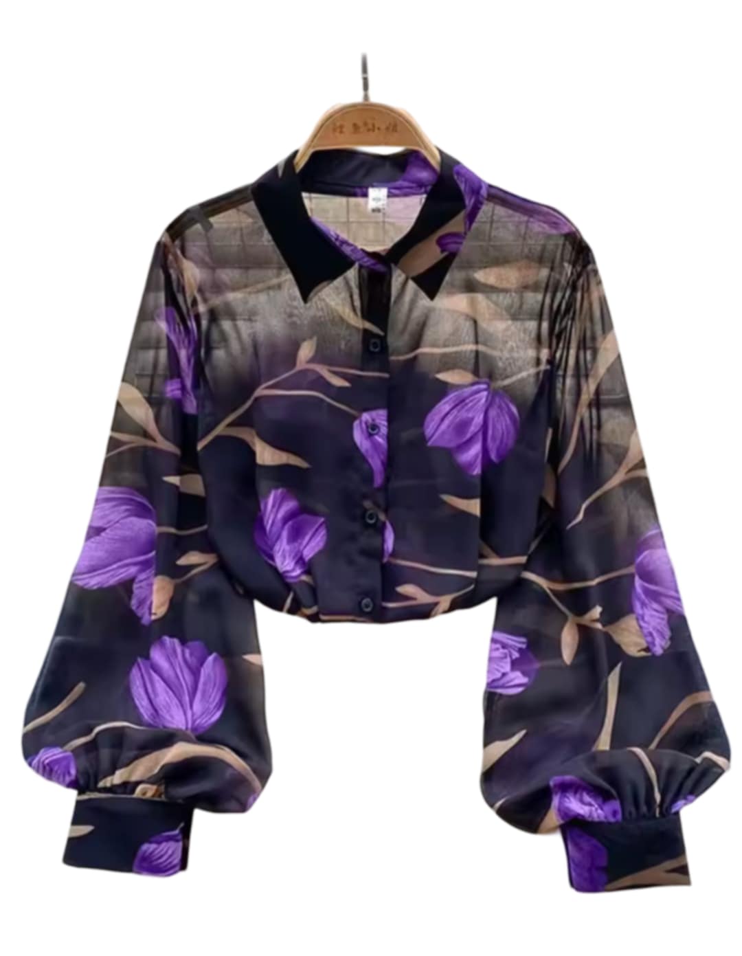 Chemise du printemps en mousseline fleurie