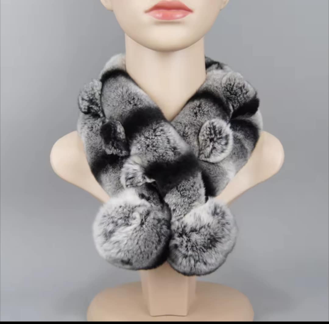 Foulard en fourrure véritable