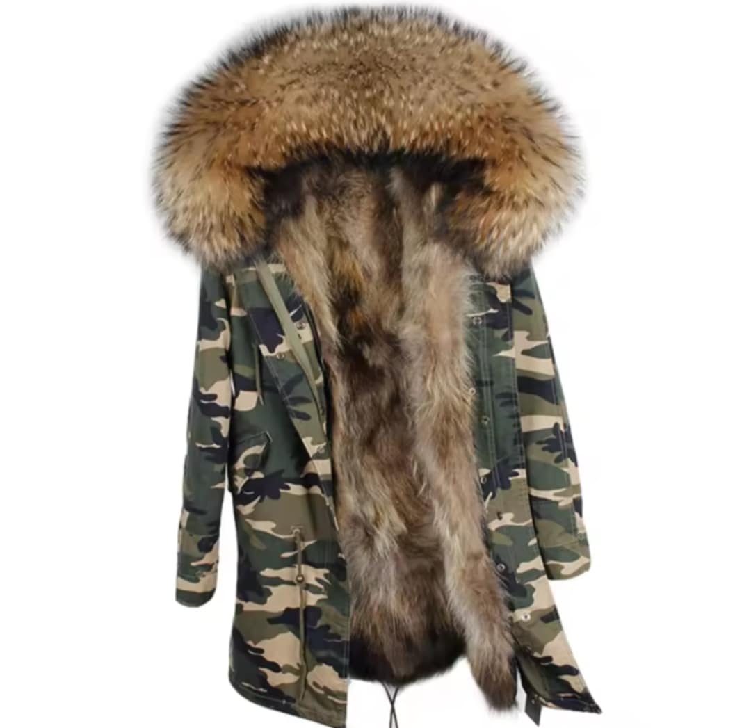 Manteau insane en fourrure véritable grande taille luxury