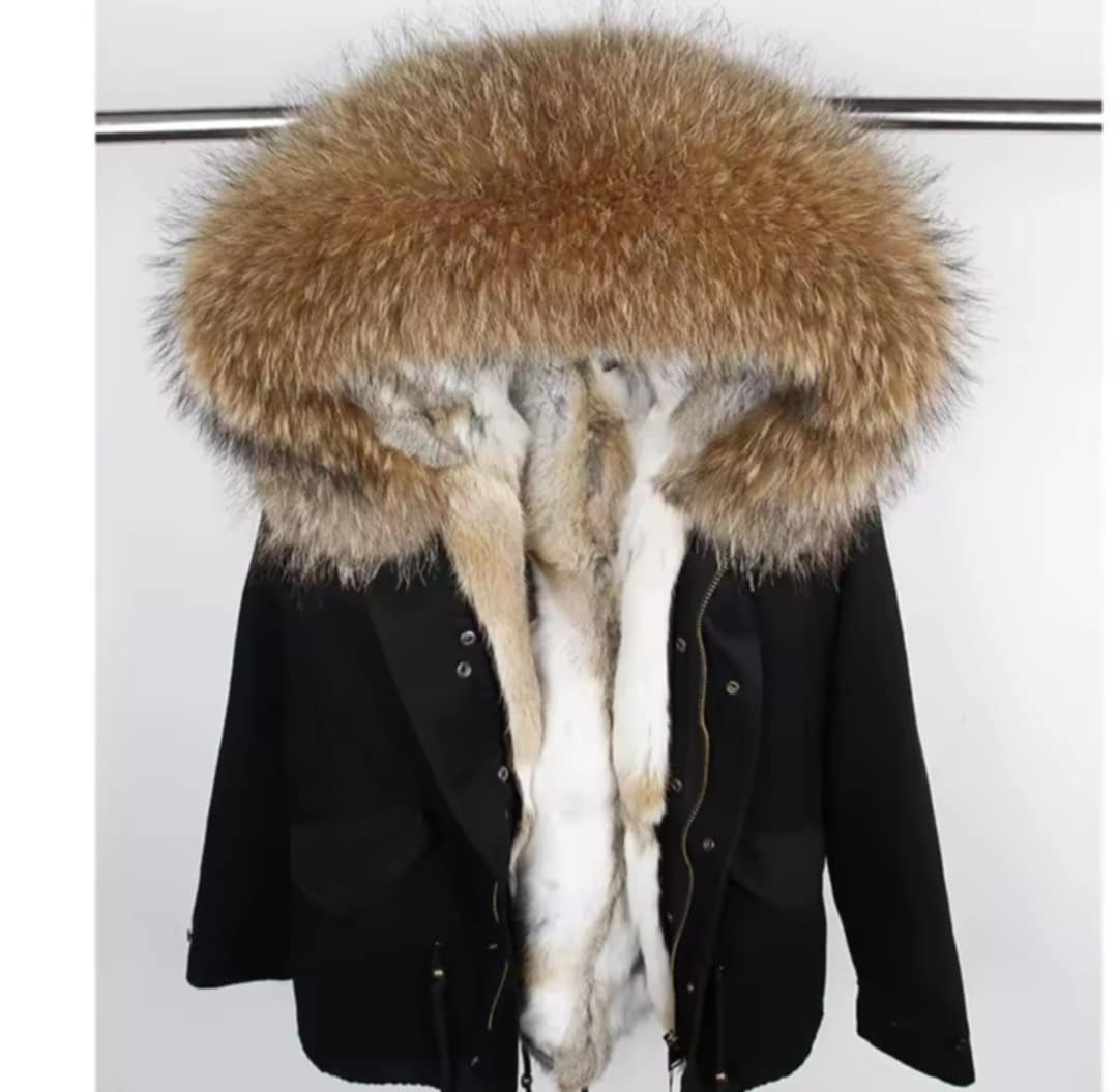 Manteau Insane court en fourrure véritable luxury