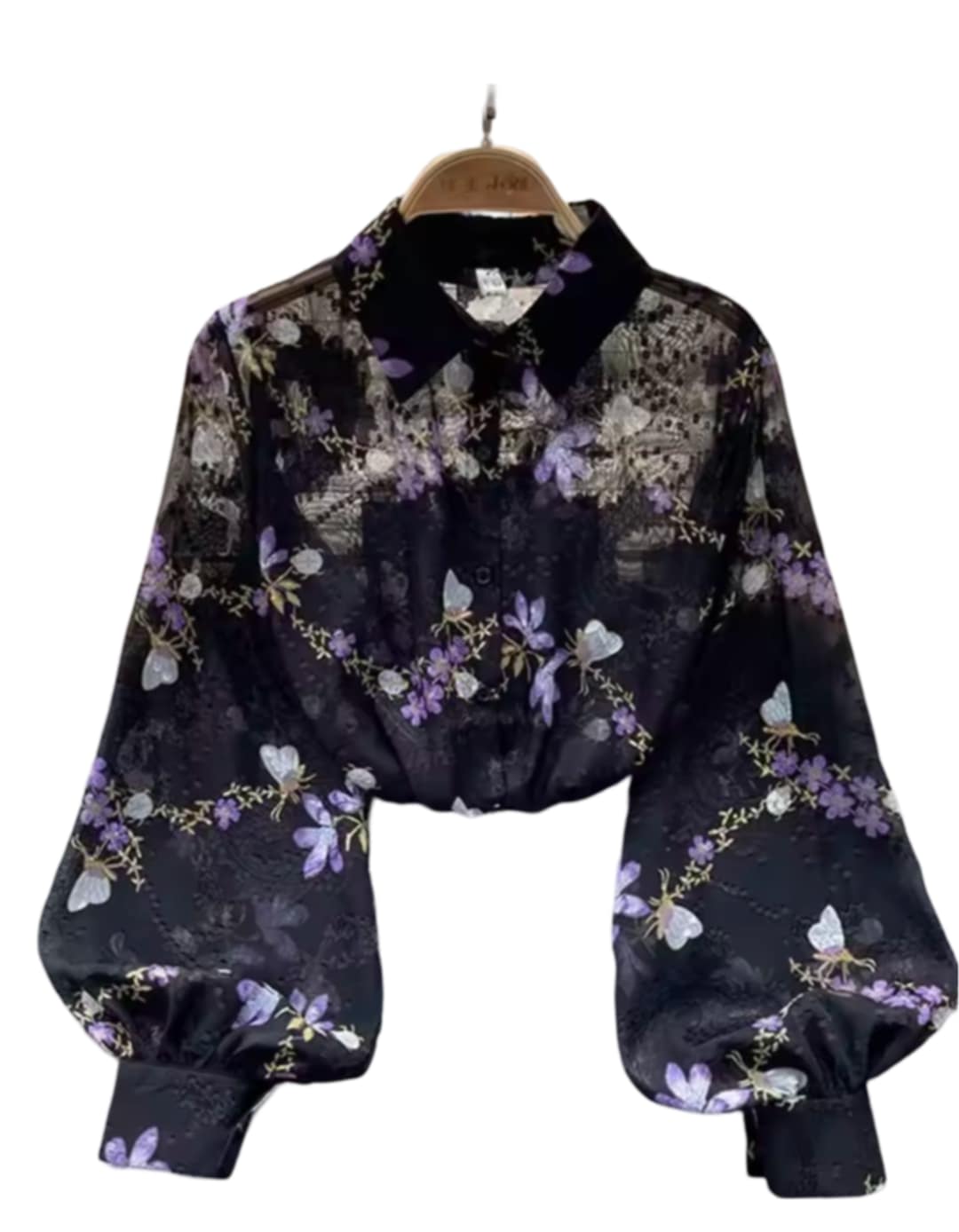Chemise du printemps en mousseline fleurie