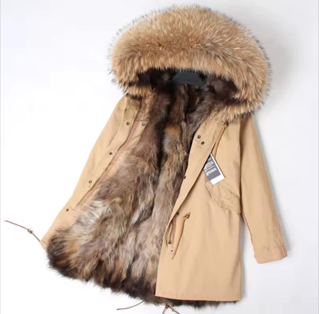 Manteau insane en fourrure véritable grande taille luxury