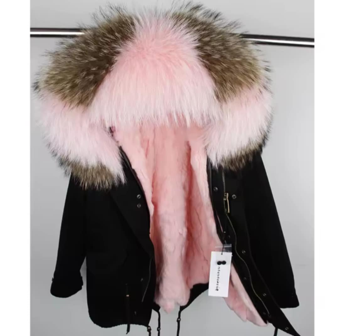 Manteau Insane court en fourrure véritable luxury