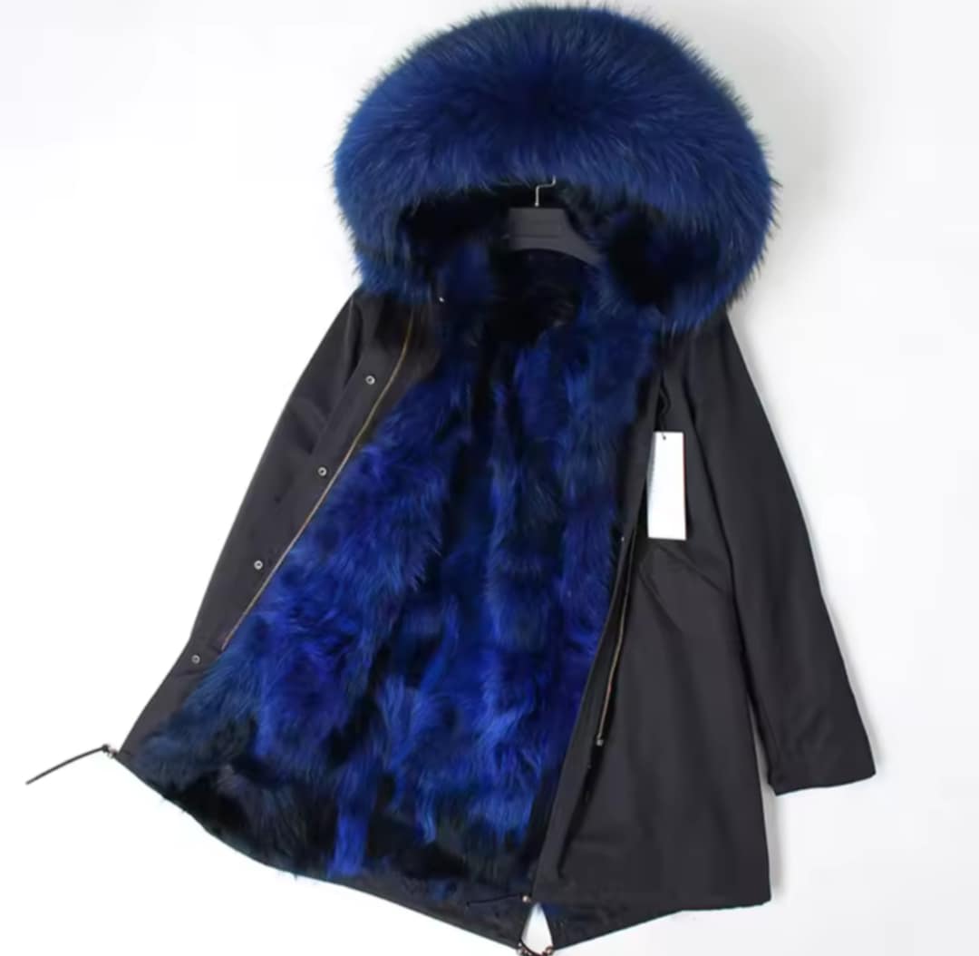 Manteau insane en fourrure véritable grande taille luxury