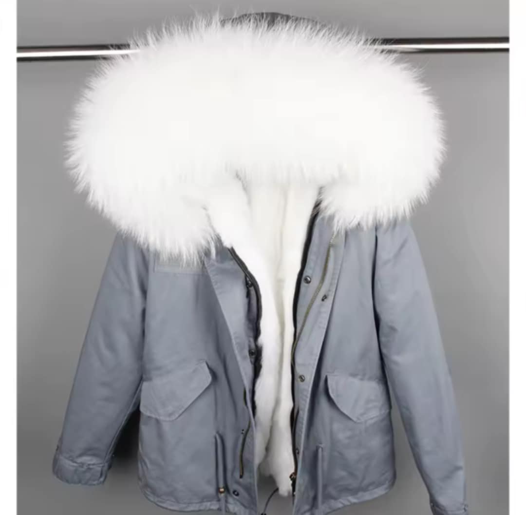 Manteau Insane court en fourrure véritable luxury