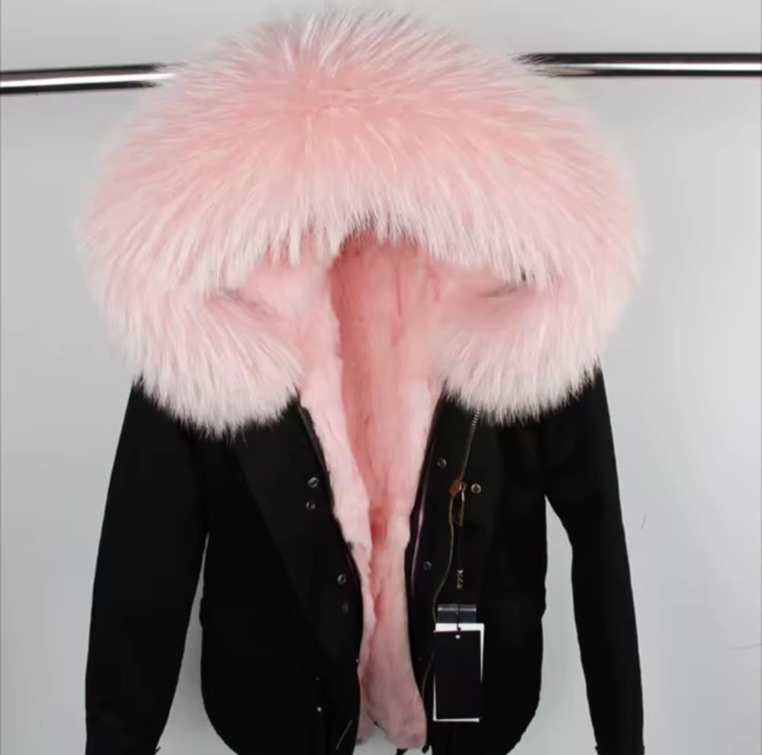 Manteau Insane court en fourrure véritable luxury