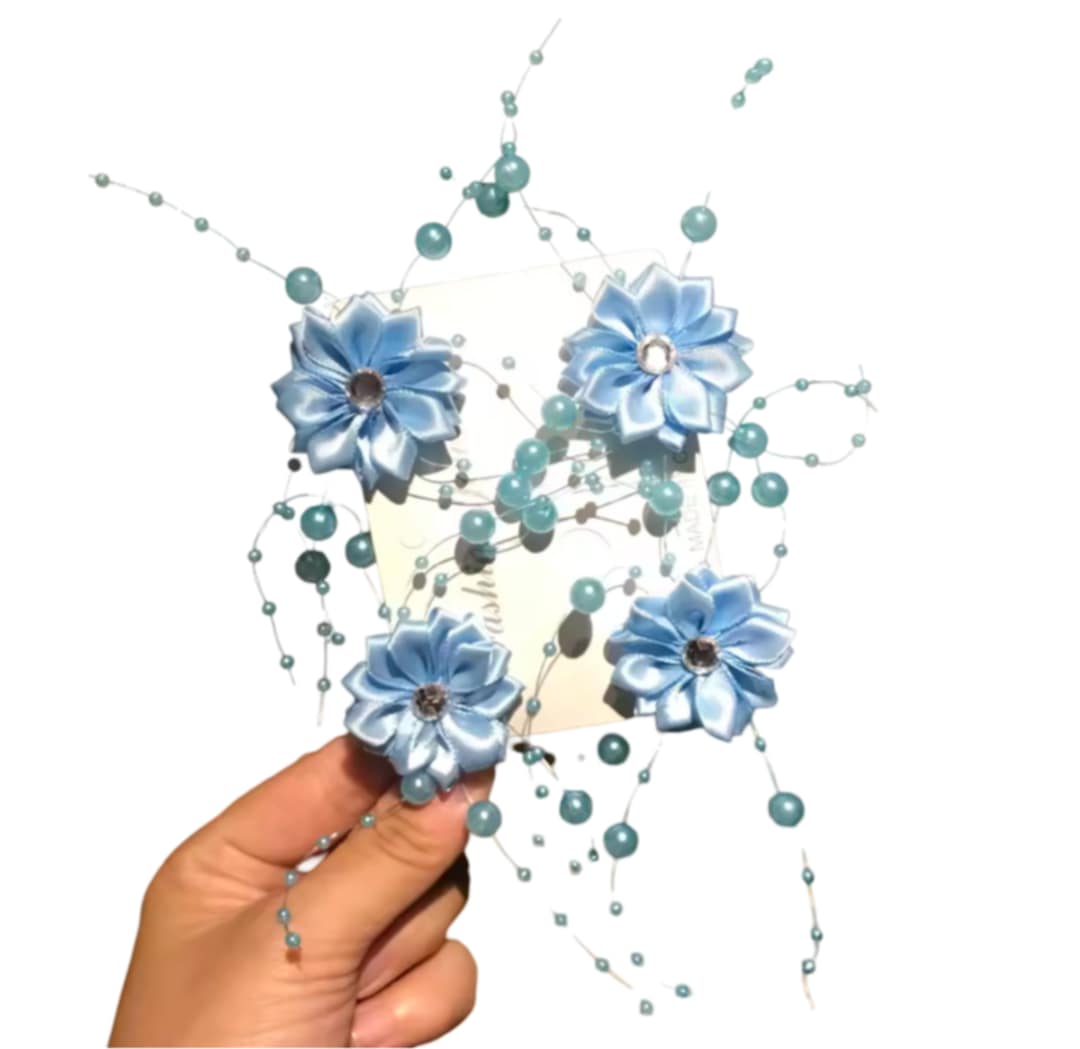 Pinces à cheveux en fleur de cristal