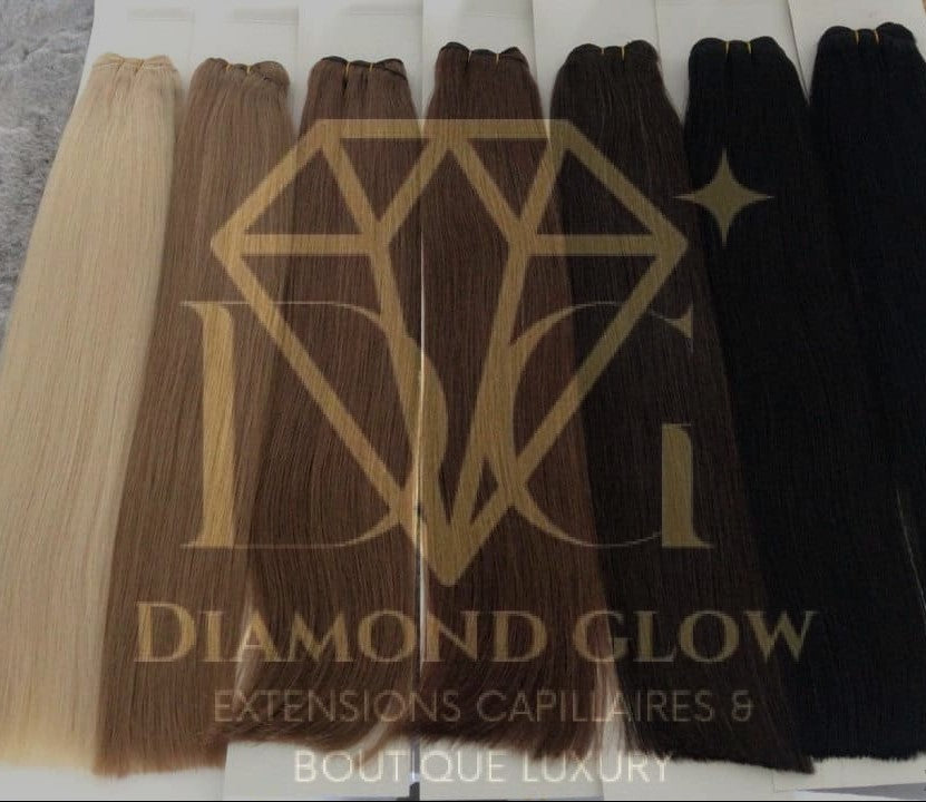 Extensions capillaires russes à trames '' couleurs de base '' 100g
