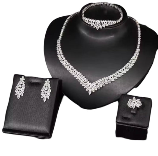 Ensemble de bijoux de luxe pour la mariée
