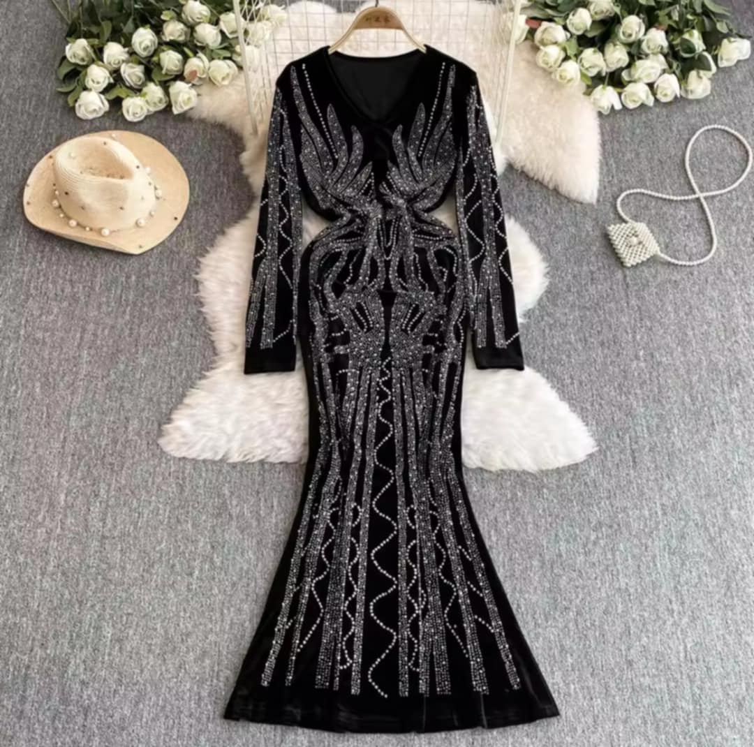 Robe en velours élégante