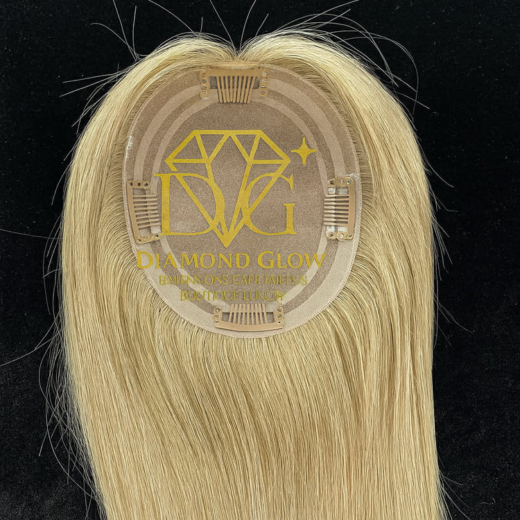 Topper capillaire de 16 pouces en cheveux naturels
