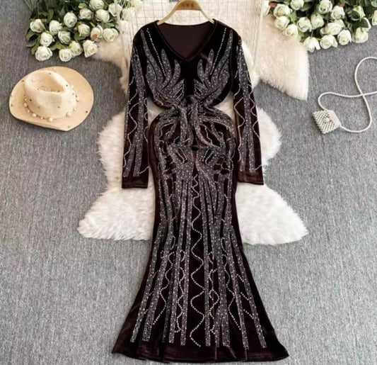 Robe en velours élégante