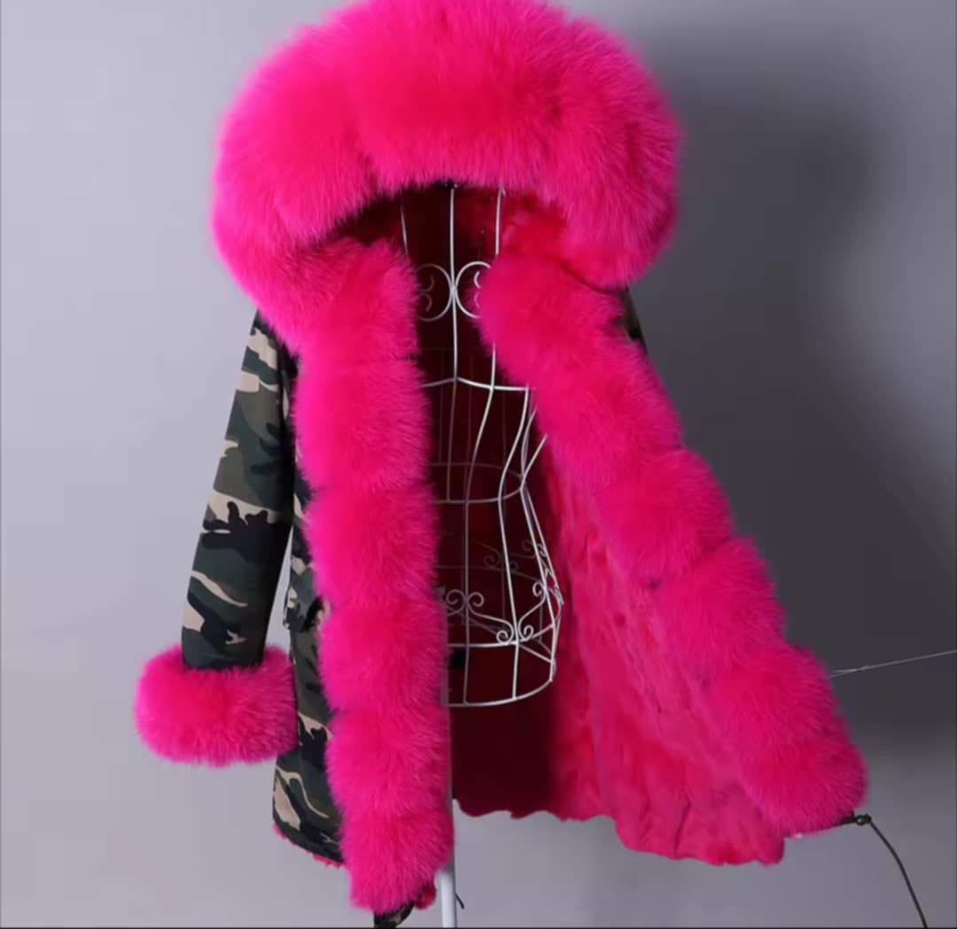 Manteau Insane long en fourrure véritable luxury