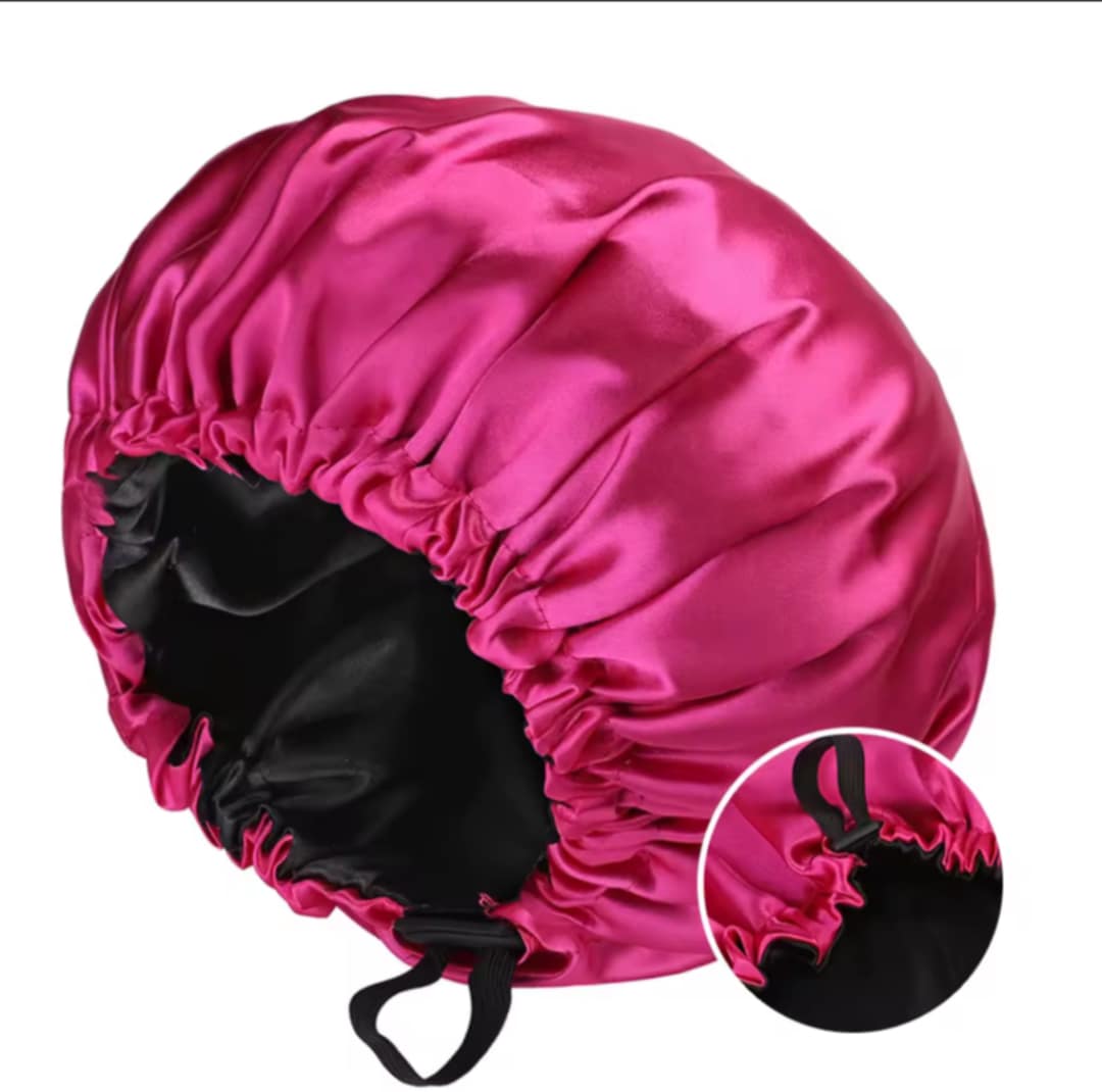 Bonnet de protection en satin pour extensions capillaires