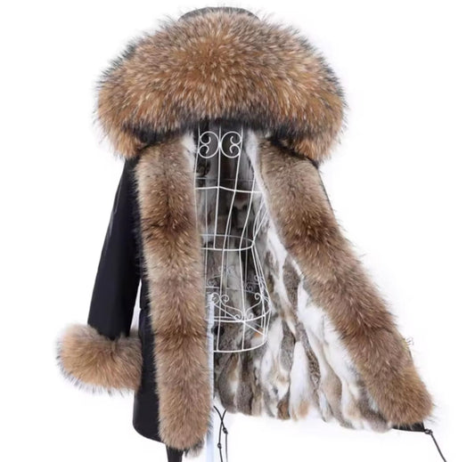 Manteau Insane long en fourrure véritable luxury