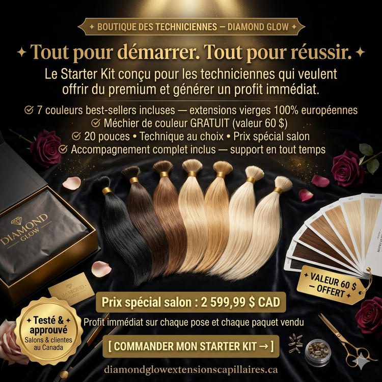 Ensemble de départ Diamond glow - extensions capillaires européennes