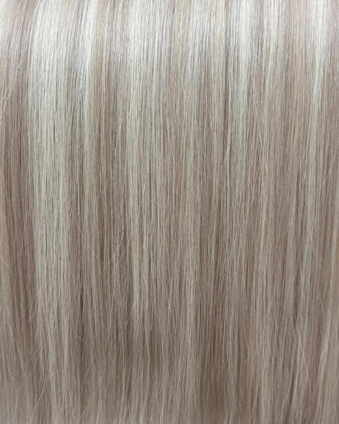 Extensions capillaires naturelles européennes Blond foncé cendré & blond très claire #18A/1001A – 12 à 30 pouces