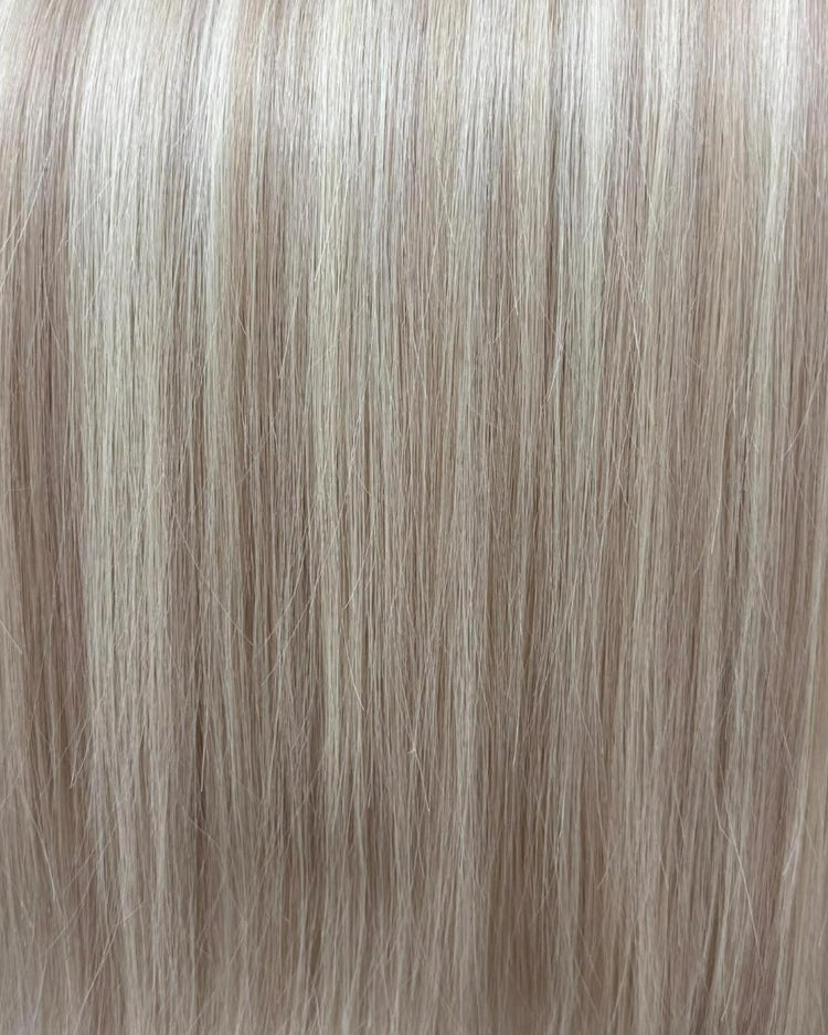 Extensions capillaires naturelles européennes Blond foncé cendré & blond très claire #18A/1001A – 12 à 30 pouces