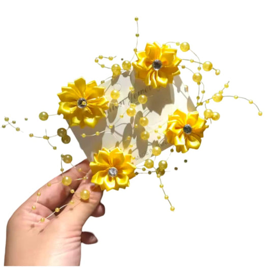 Pinces à cheveux en fleur de cristal