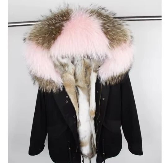 Manteau Insane court en fourrure véritable luxury